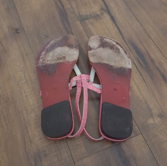 Hilfiger - Pink‎ Crocodile Embossed Sandals - Picture 6 of 6